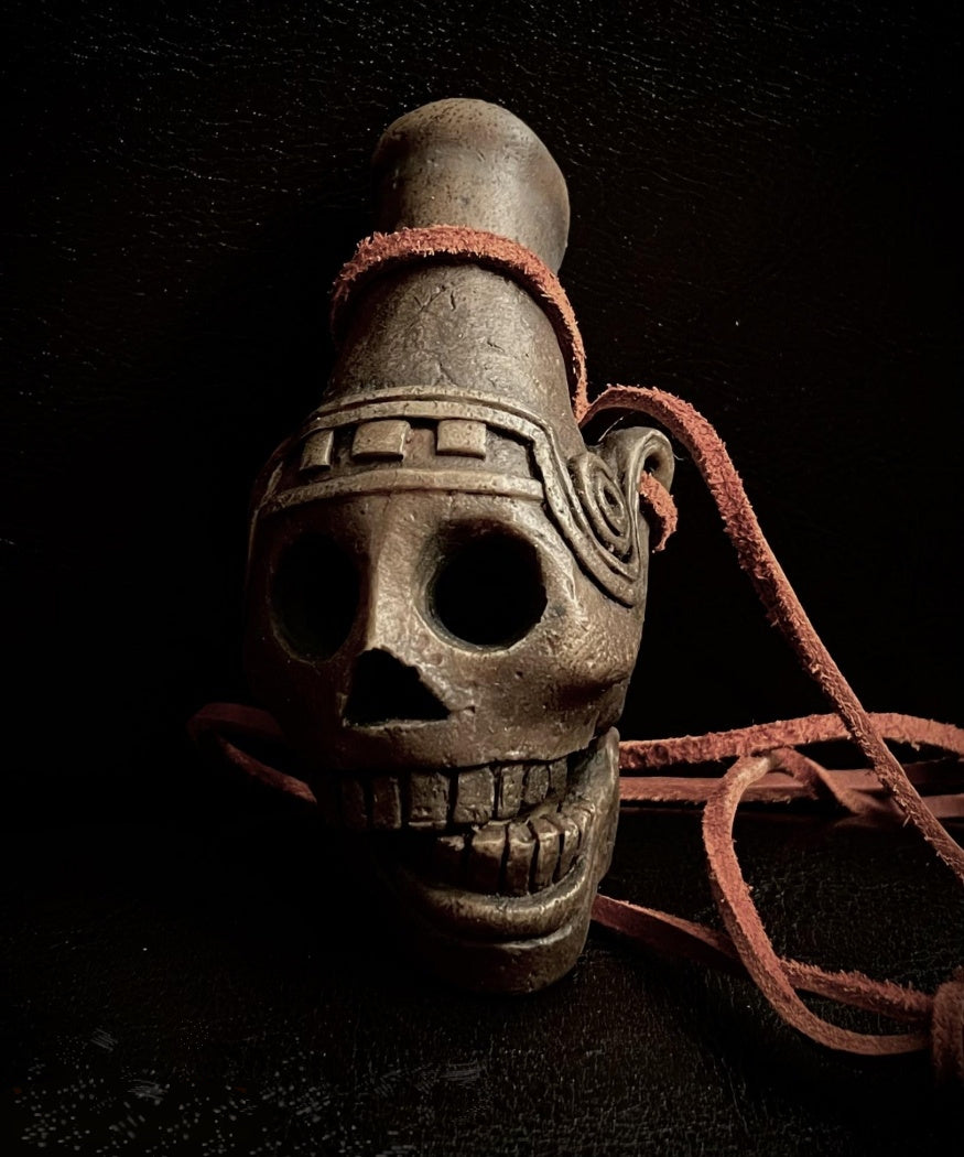 Full-size 3D-Printed (Resin) Ghostbusters: Afterlife Aztec FDEFull-size 3D-Printed (Resin) Ghostbusters: Afterlife Aztec Death Whistle (functional) Prop Replica.