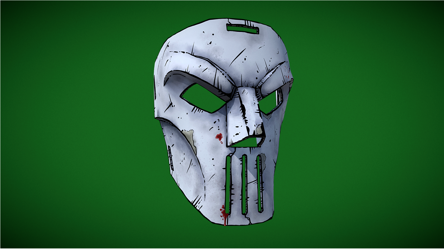 3D Printed TMNT Casey Jones Mask