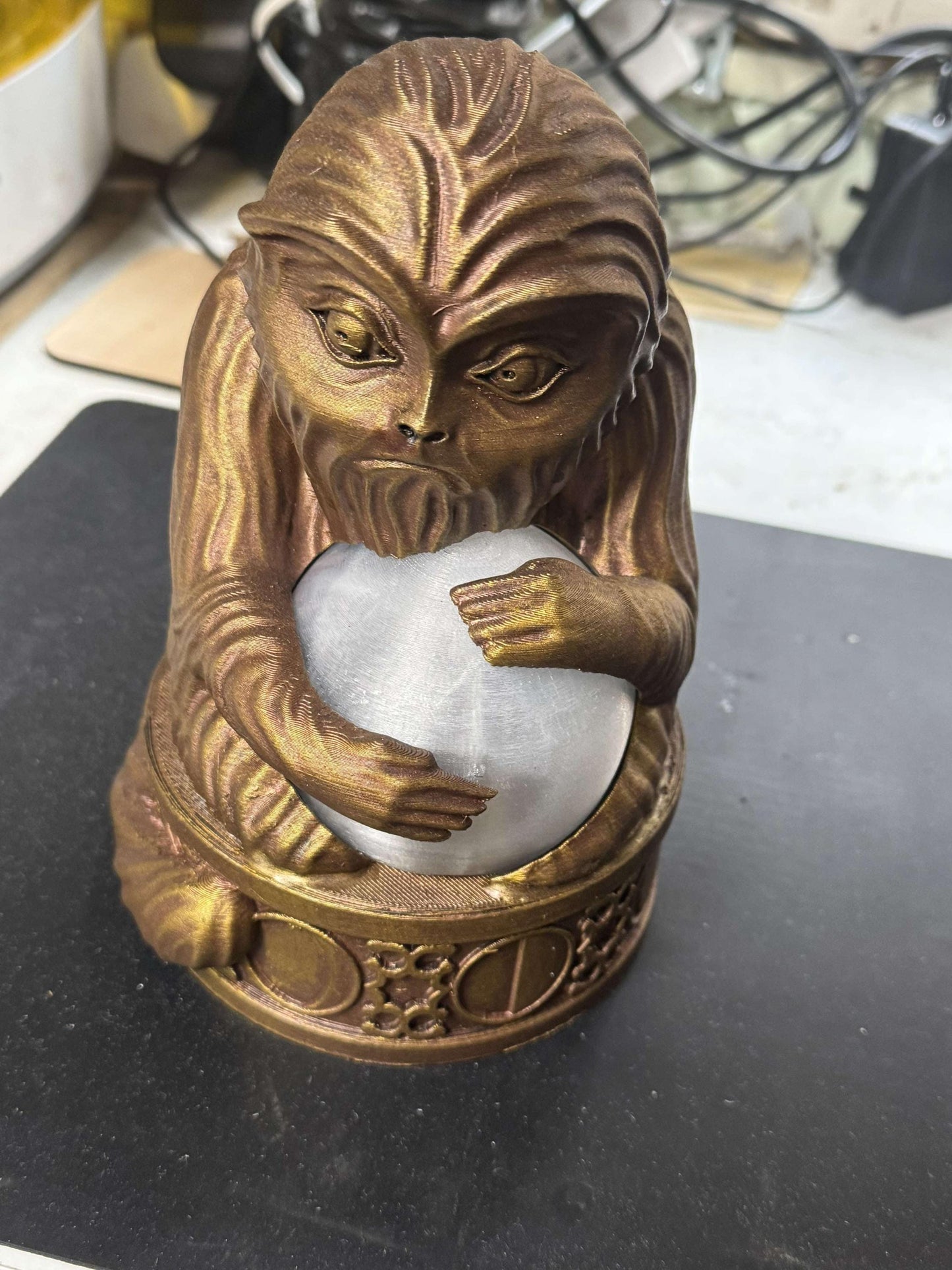 3D Printed - Demiguise Statue Hogwarts Legacy Replica Blue Glow Night Light
