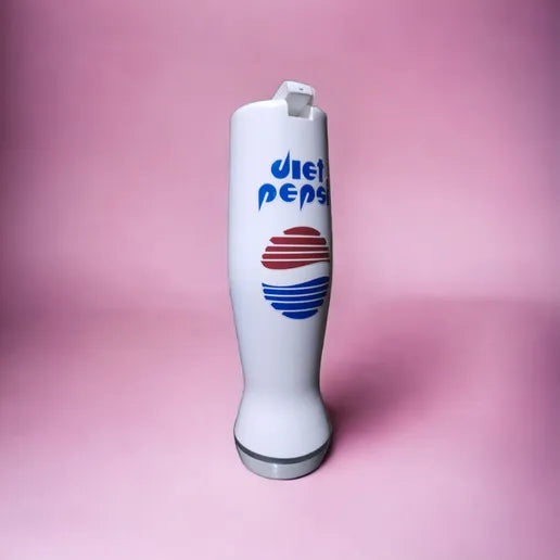 3D Printed Full size Back to the Future Diet Pepsi Futuristic Bottle prop replica.